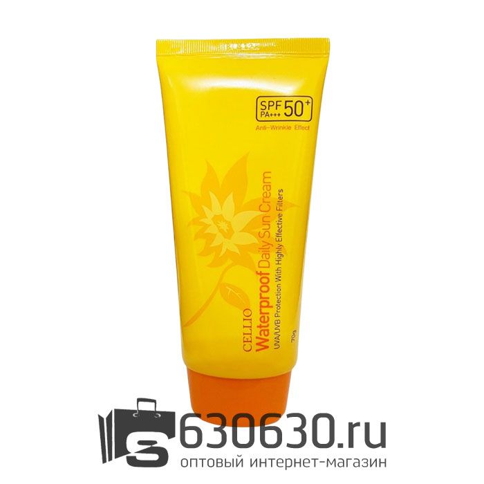 Водостойкий солнцезащитный крем Cellio "Waterproof Daily Sun Cream SPF 50+ PA+++" 70 ml