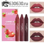 Набор помад из 3-х топовых оттенков Sparcli Lipstick "Gimme A Strawberry"