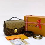 Сумка Lo*is Vu*tton Натуральная кожа + Канва ЛЮКС (25/19/7см)