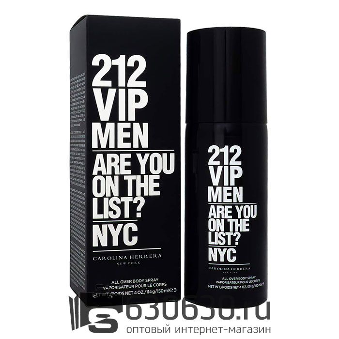 Парфюмированный Дезодорант Carolina Herrera "212 VIP MEN NEW" 150 ml