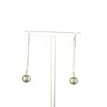 Серьги длинные с шариками