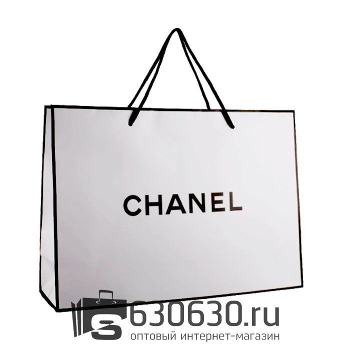 Подарочный Пакет "Chanel" 32 х 42 х 15 см (Белый)