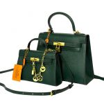 Сумка зеленая "Her*es" Эко кожа (размеры в ассортименте)