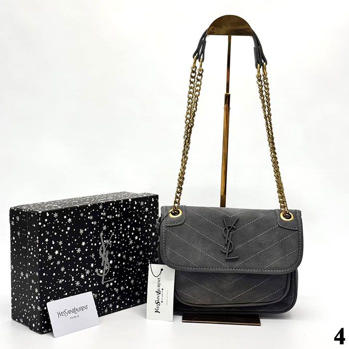 Сумка "Y*es Sa*nt Lau*ent" Эко замша/кожа ЛЮКС (24/18см)