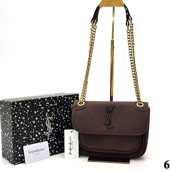 Сумка "Y*es Sa*nt Lau*ent" Эко замша/кожа ЛЮКС (24/18см)