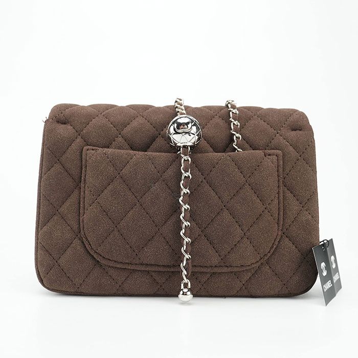 Сумка "Ch*nel" Искусственная Замша ЛЮКС (22/16см)