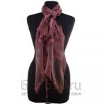  Летний палантин Hermes (бордовый)