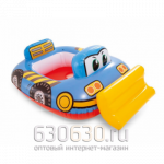 Надувной круг-ходунки Бульдозер с трусами, 84х58 см, от 1 до 2 лет