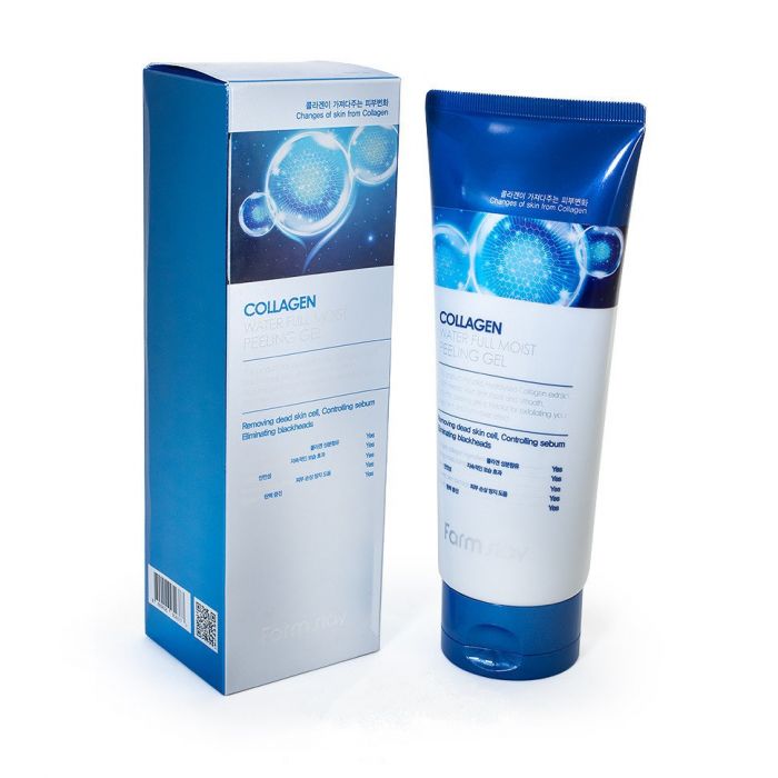 Коллагеновый пилинг-скатка Farmstay Collagen Water Full Moist Peeling Gel,180 ml