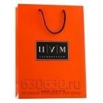 Подарочный Пакет "ЦУМ" 23 х 31 см (Оранжевый)