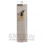 Набор натуральных кистей "Meng Ping Cosmetics" 6 in 1 (в прозрачной упаковке)