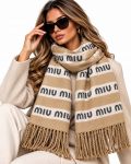 Палантин Миу Миу светло-коричневый
